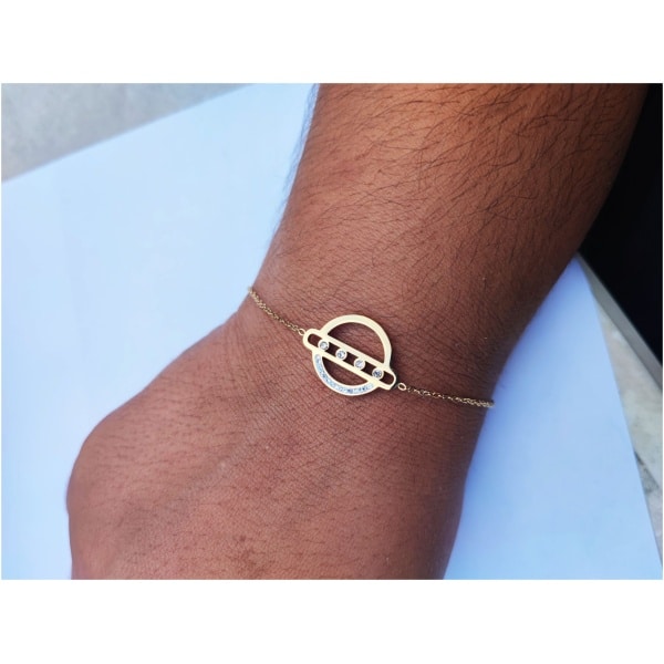 Bracelet "Cercle 4 diamants"