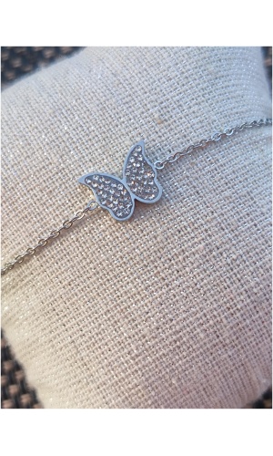 Bracelet "Papillon de diamant"