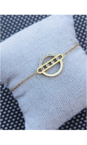Bracelet "Cercle 4 diamants"