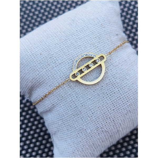 Bracelet "Cercle 4 diamants"
