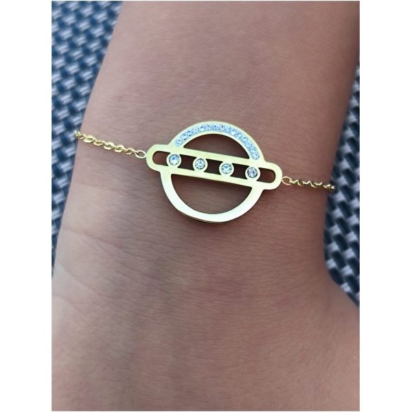 Bracelet "Cercle 4 diamants"