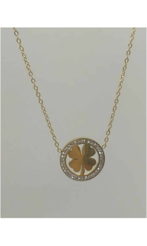 Collier trèfle cercle diam's