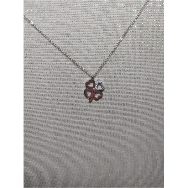 Collier trefle une petale diam's