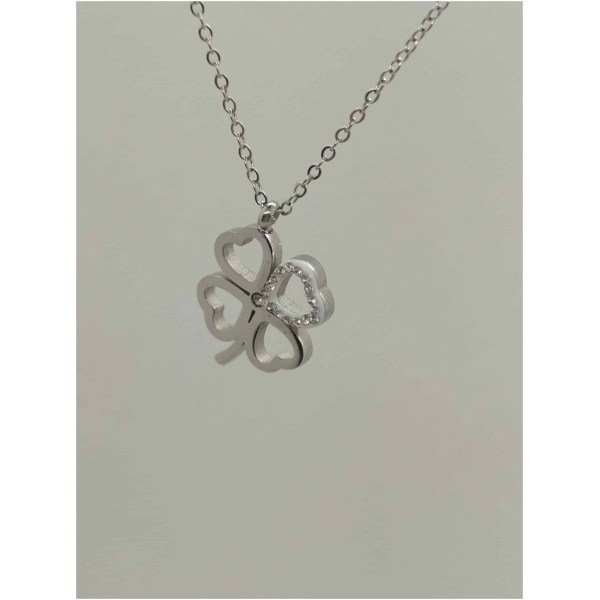Collier trefle une petale diam's