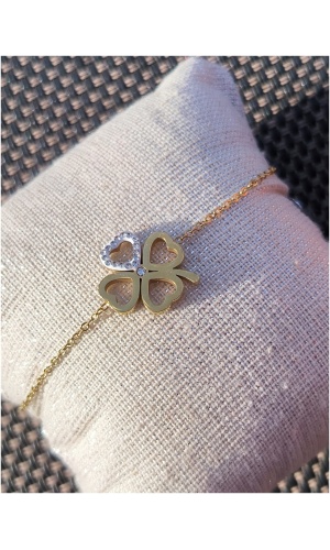 Bracelet trefle une petale diam's