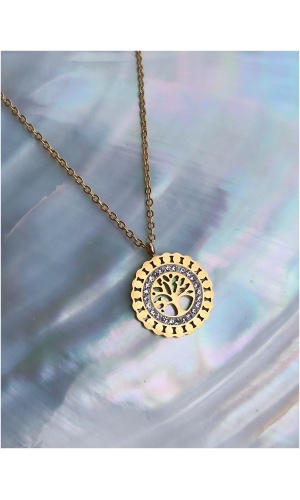 Collier médaillon arbre de vie