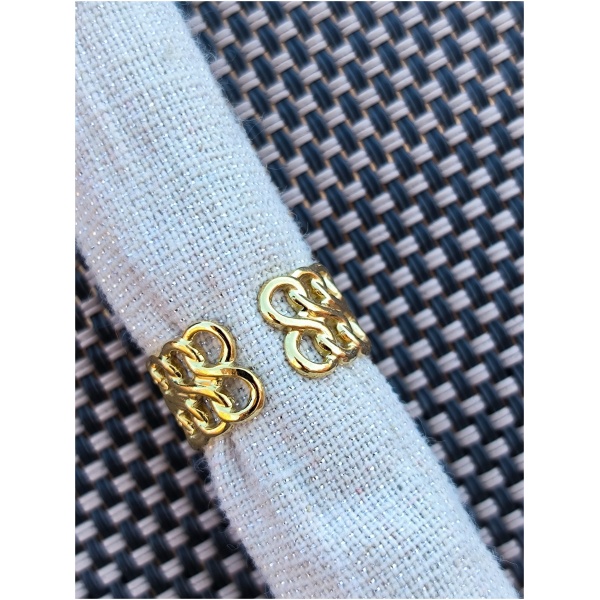 Bague 2 chaine maillon