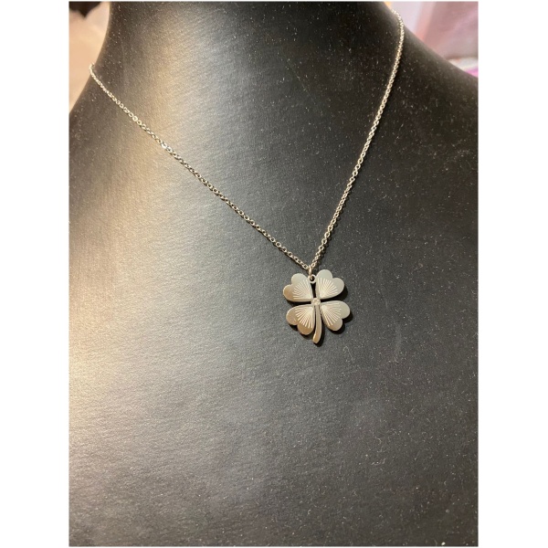 Collier trèfle trait petit diam's