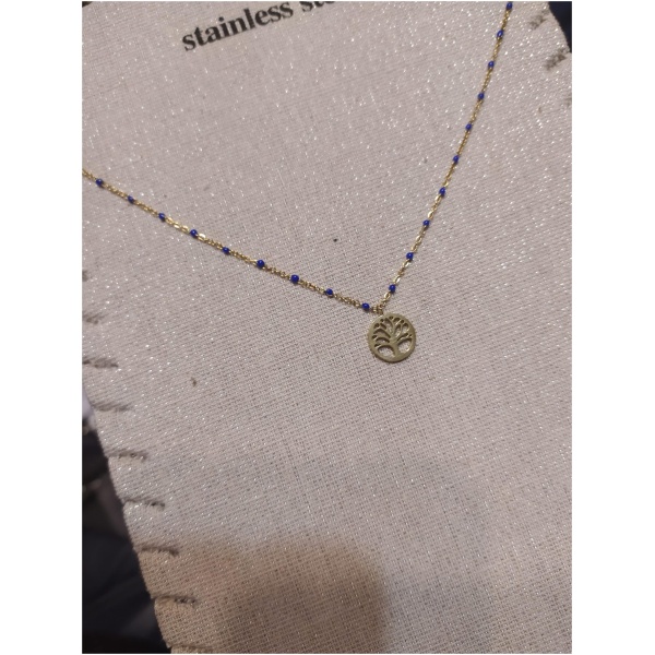 Collier perlé arbre de vie