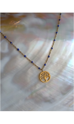 Collier perlé arbre de vie