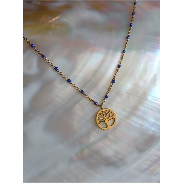 Collier perlé arbre de vie