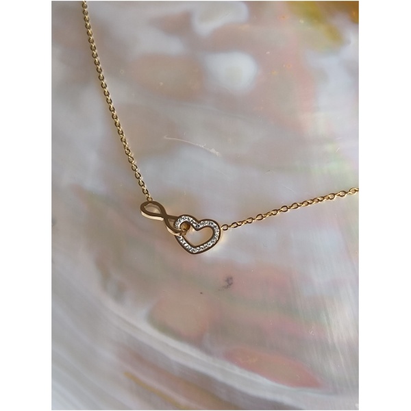 Collier coeur infini