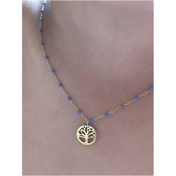 Collier perlé arbre de vie