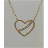 collier coeur trait diam's