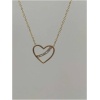 collier coeur trait diam's