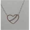 collier coeur trait diam's