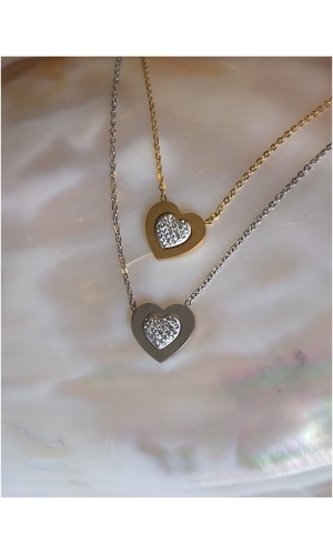 Collier petit coeur diam's