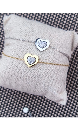 Bracelet coeur ptit diams