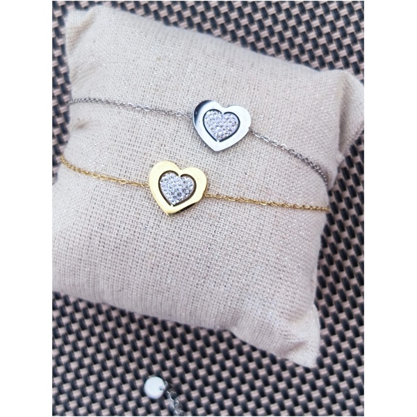 Bracelet coeur ptit diams