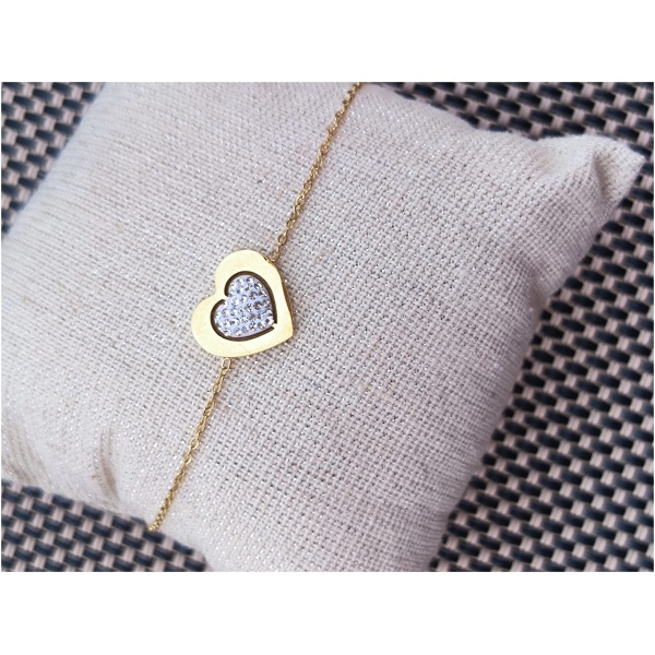 Bracelet coeur ptit diams