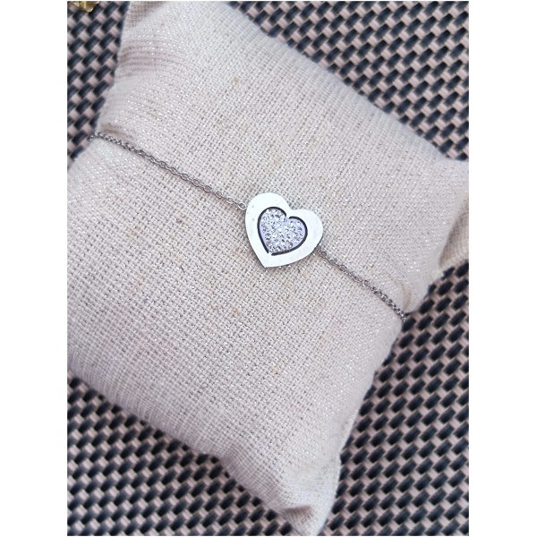 Bracelet coeur ptit diams