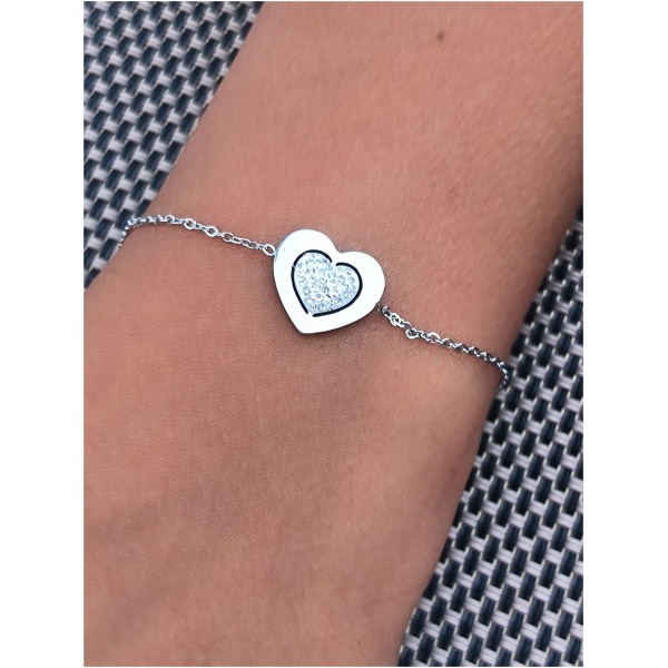 Bracelet coeur ptit diams