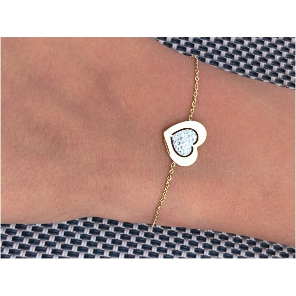 Bracelet coeur ptit diams