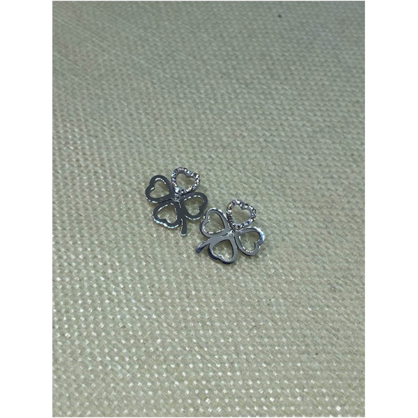 Boucle d'oreille trèfle une petale diam's