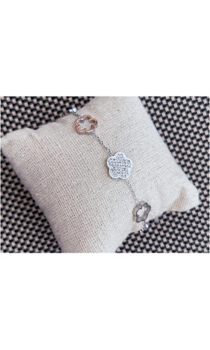 Bracelet fleurs diamant