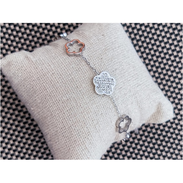 Bracelet fleurs diamant