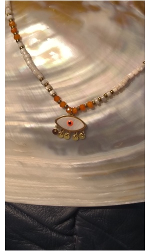 Collier oeil perle
