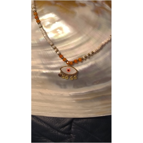 Collier oeil perle
