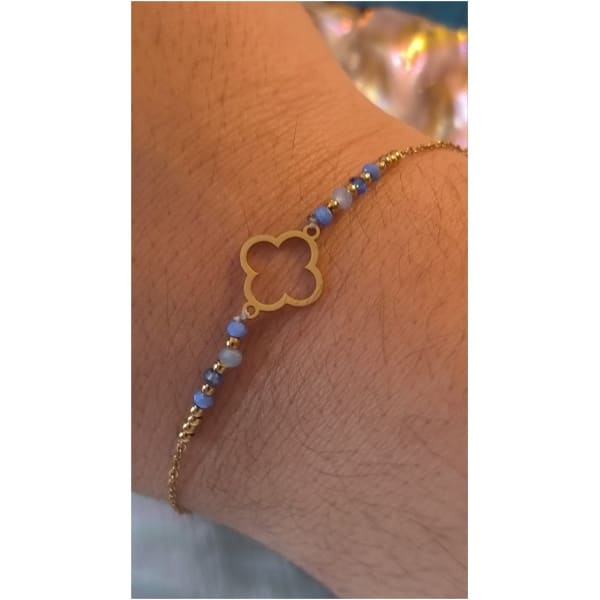 Bracelet trèfle perlé
