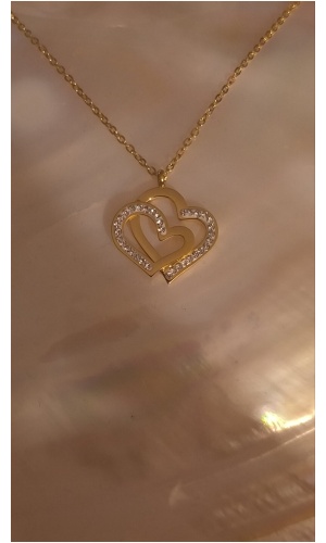 Collier coeur enlacés