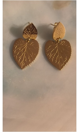 Boucle d'oreille feuille