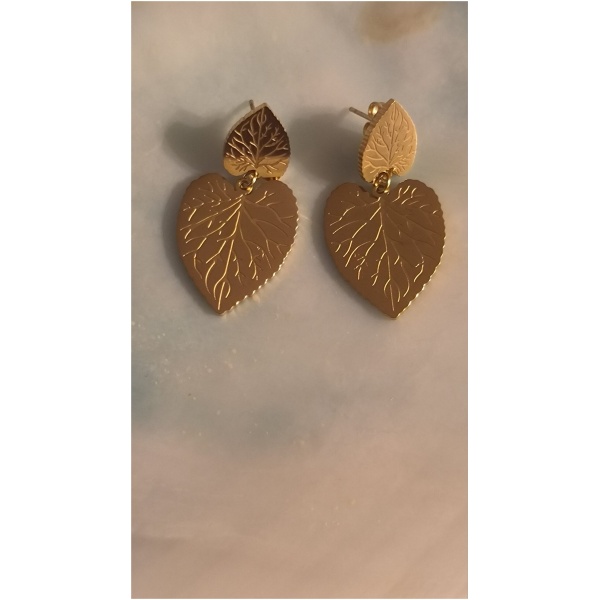 Boucle d'oreille feuille