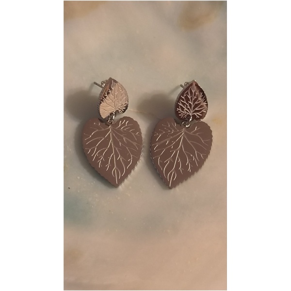 Boucle d'oreille feuille