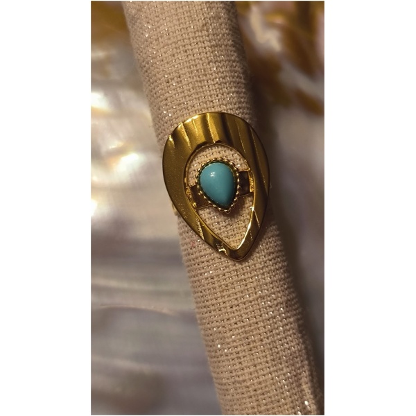 Bague pépite turquoise