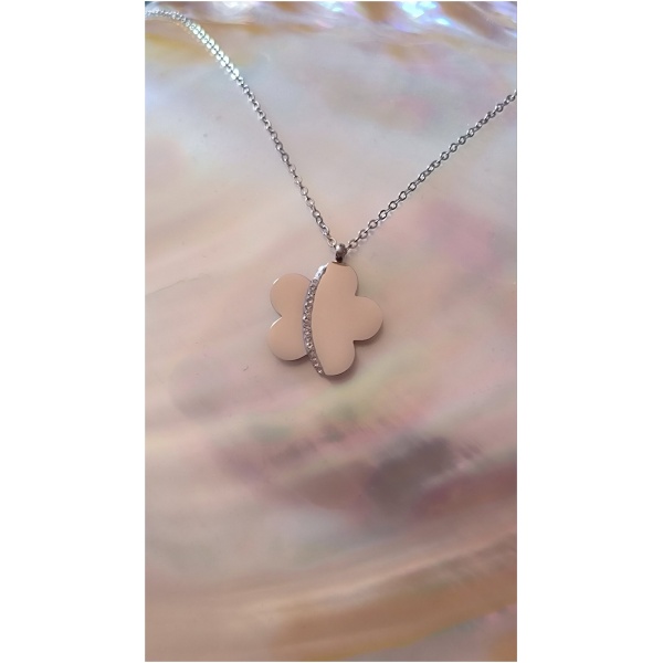 Collier fleur un trait diam's