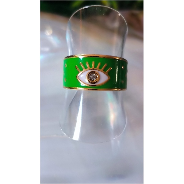Bague oeil verte