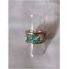 Bague multi chaîne verte