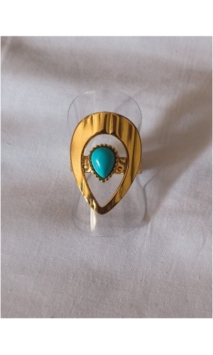 Bague pépite turquoise