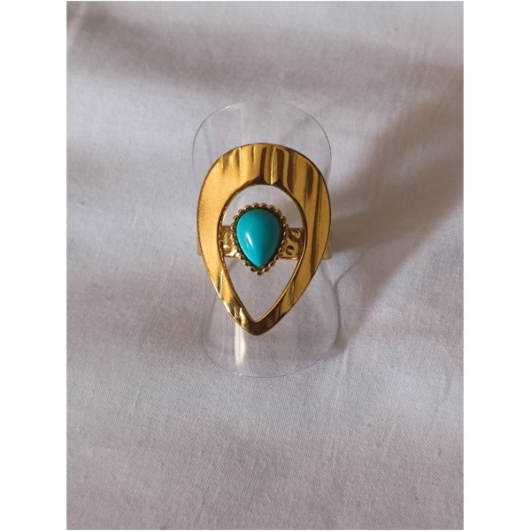 Bague pépite turquoise