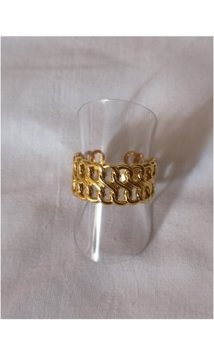 Bague 2 chaine maillon