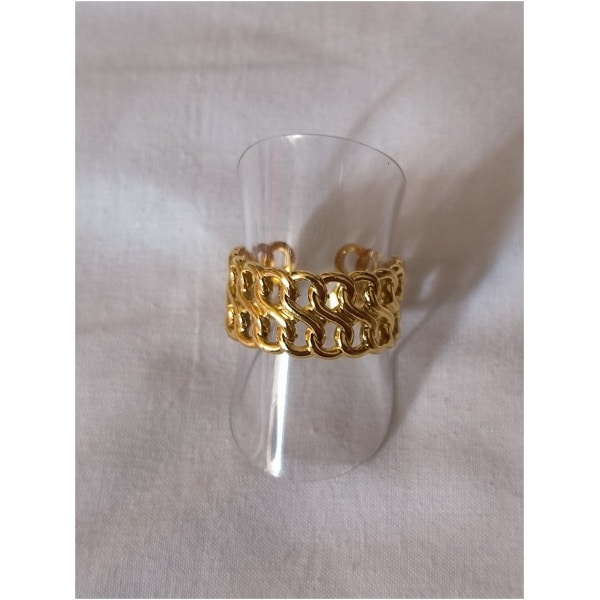Bague 2 chaine maillon
