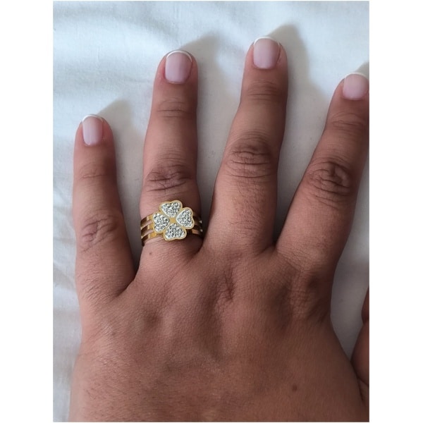 Bague trèfle diam's