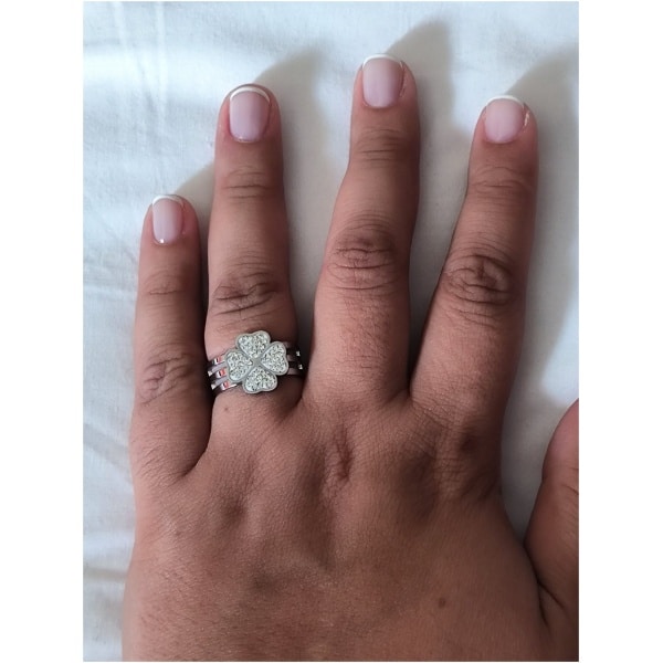Bague trèfle diam's