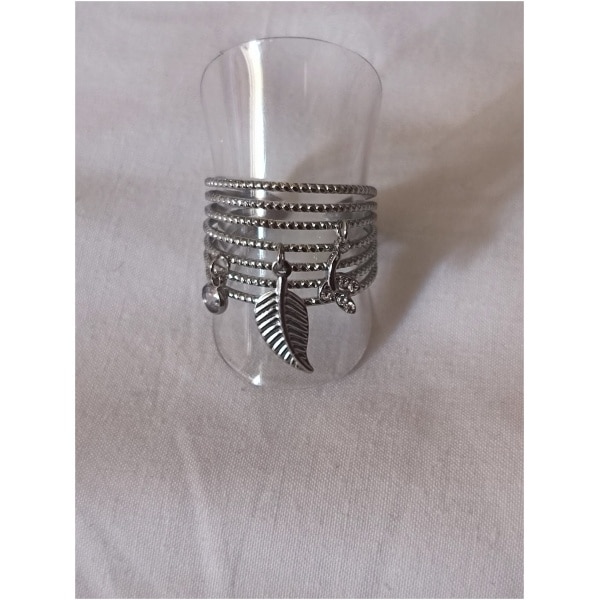 Bague breloque feuille