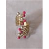 Bague breloque feuille