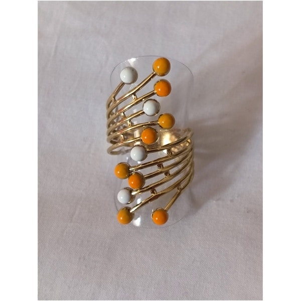 Bague multi pepite orange